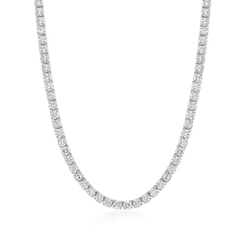 Best necklaces and pendants with matching rings for a coordinated jewelry set-12.40 Carat Tennis Necklace