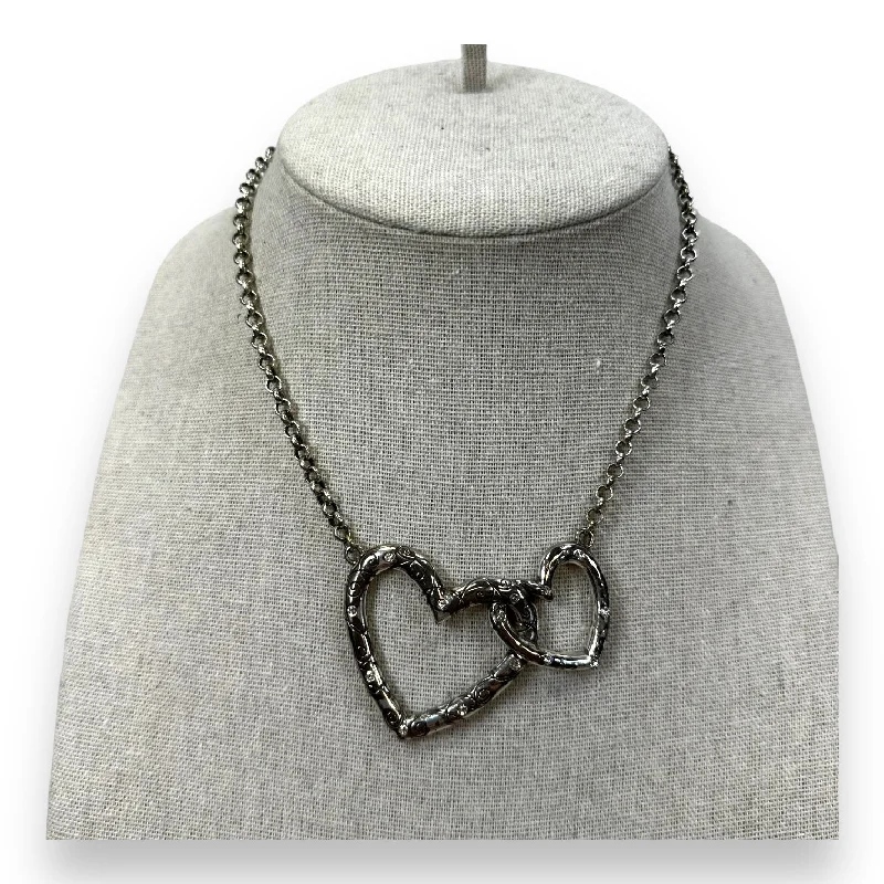 Best necklaces and pendants with intertwined designs for a symbol of unity-Double heart Necklace Chain By Brighton