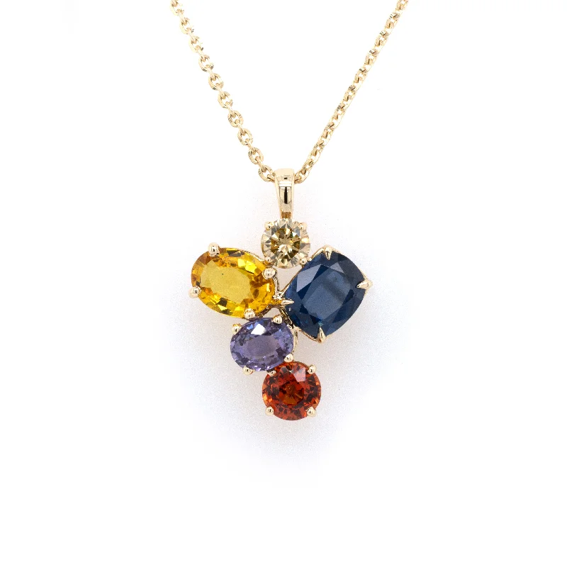 Necklaces and pendants with ocean-inspired designs for a refreshing, beachy feel-Prism Fancy Colored Sapphire Pendant