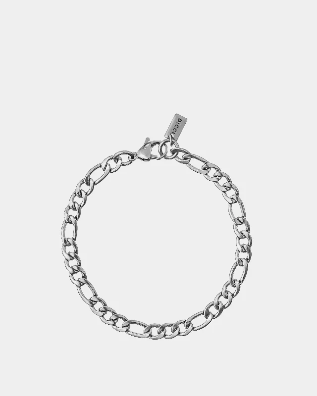 Vintage bangle bracelets with oxidized silver finishes for a rustic, antique feel-Figaro 3x1 Chain Bracelet