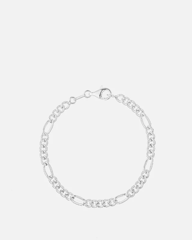 Sleek bangle bracelets with polished titanium for a modern and lightweight option-Figaro 5x1 Chain Bracelet