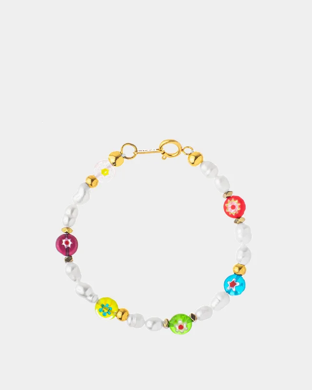 Best bangle bracelets with Swarovski crystals for a touch of sparkle and elegance-Flower Power Bracelet