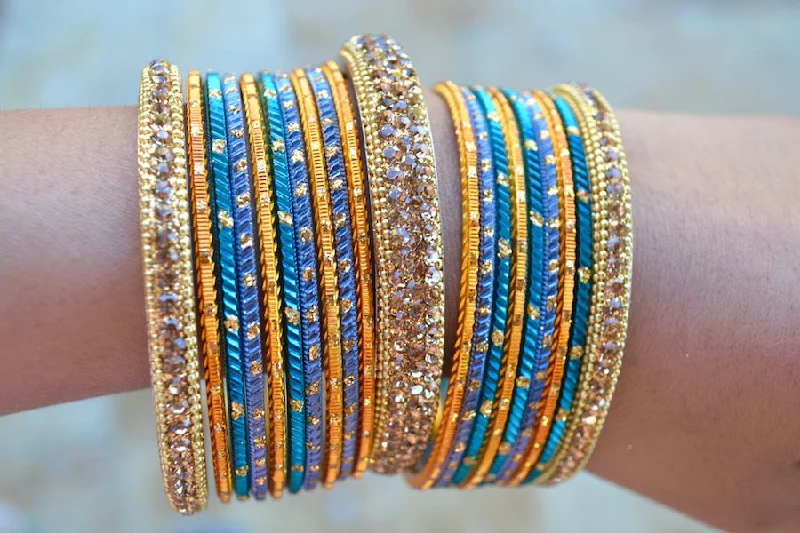 Vintage-inspired bangle bracelets with antique finishes for a retro, nostalgic style-Haldi Wa Bangles