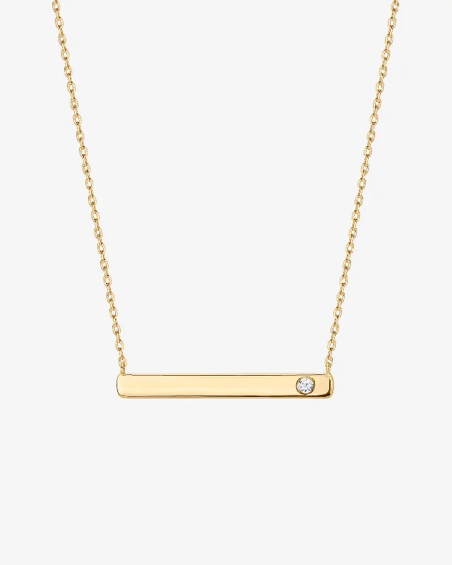 Best necklaces and pendants with infinity hearts for a romantic, eternal symbol-Horizontal Birthstone Bar Necklace