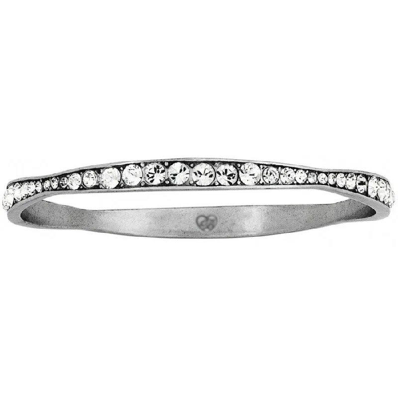 Best bangle bracelets with gold-plated finishes for an affordable luxury option-Light Hearted Crystal Bangle