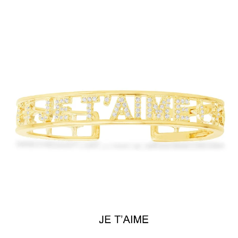 Unique necklaces and pendants with artistic shapes for a creative, one-of-a-kind design-JE T'AIME Cuff