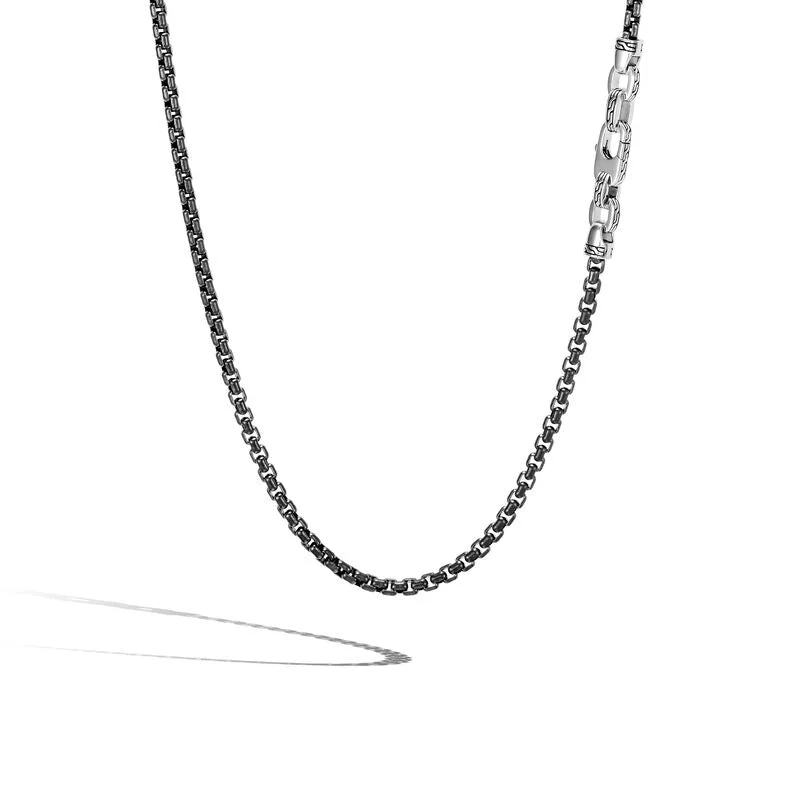 Stunning necklaces and pendants with ruby and diamond combinations for a luxurious effect-John Hardy Men's Classic Chain Black Sterling Silver Chain Necklace