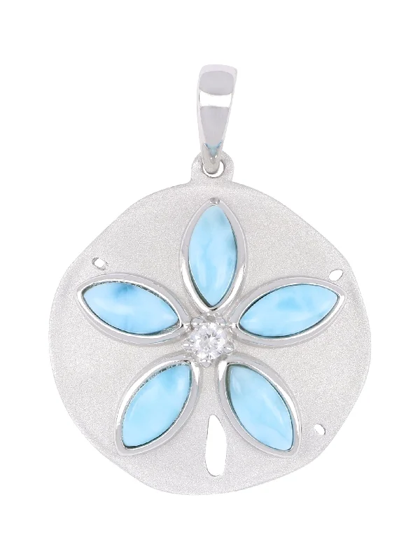 Necklaces and pendants with sun and moon motifs for a celestial-inspired design-Larimar Pendant