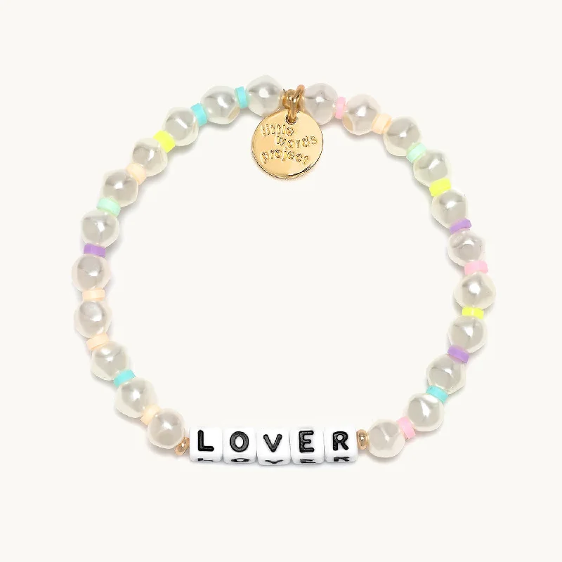 Best bangle bracelets with gold-plated finishes for an affordable luxury option-Little Words Project Lover Bracelet