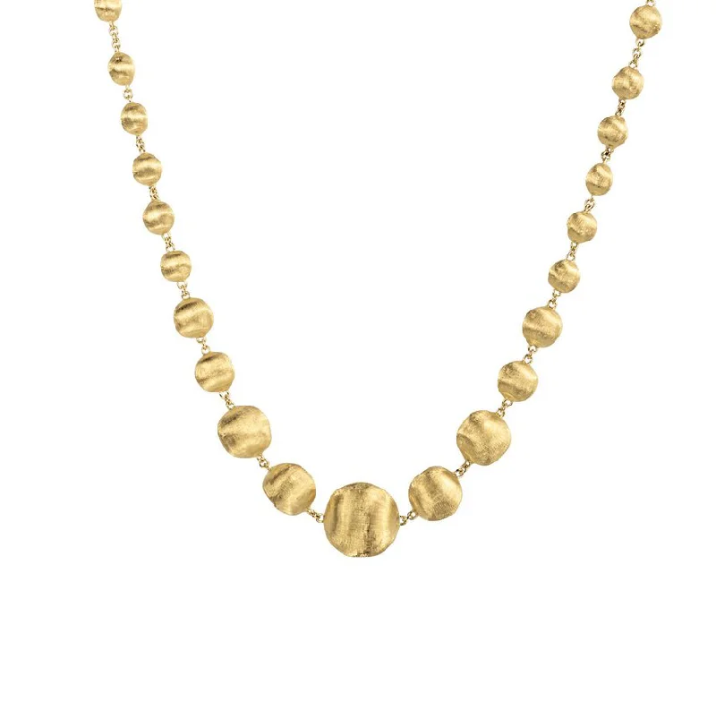 Necklaces and pendants with geometric pendants for a clean, contemporary design-Marco Bicego Africa 18K Yellow Gold Graduated Bead Collar Necklace