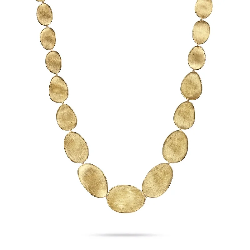 Stylish necklaces and pendants with diamonds for a glamorous and elegant look-Marco Bicego Lunaria 18K Yellow Gold Hand-Engraved Necklace