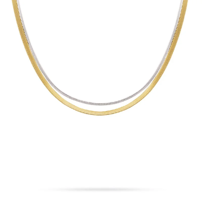 Best necklaces and pendants with sterling silver for an affordable yet stylish choice-Marco Bicego Masai 18K Yellow and White Gold Two Strand Necklace