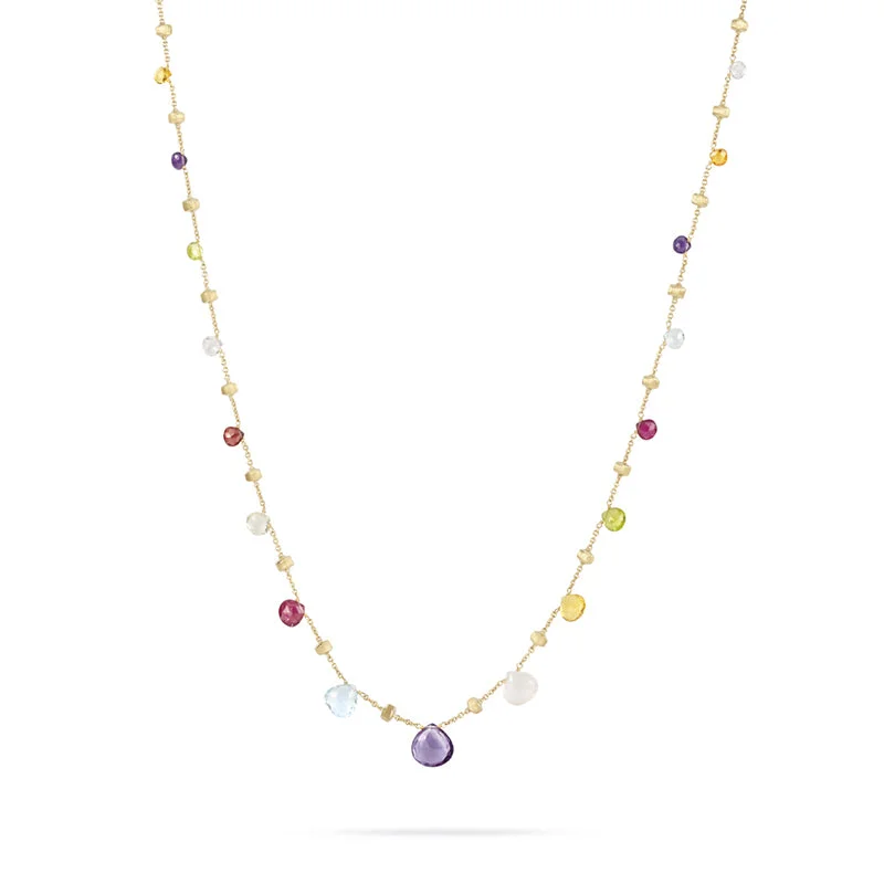 Best necklaces and pendants with matching earrings for a coordinated, elegant look-Marco Bicego Paradise Multicolor Stones Necklace