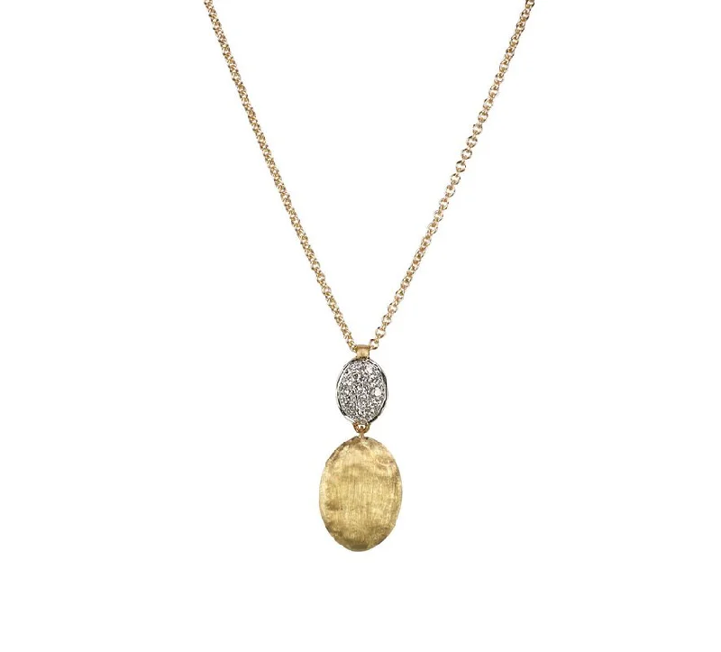 Necklaces and pendants with love knot designs for a romantic, meaningful symbol-Marco Bicego Siviglia 18K Yellow Gold Pendant with Diamonds