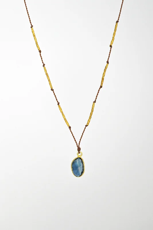 Beautiful necklaces and pendants with natural stones for an earthy, organic vibe-Sapphire Necklace