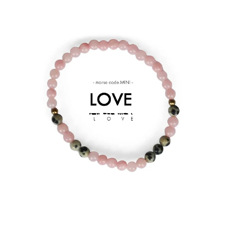 Best bangle bracelets with infinity symbols for a design full of meaning and charm-Mini Morse Code Bracelet - Love