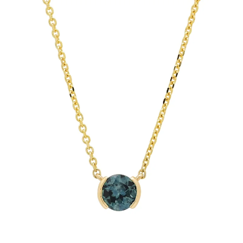 Necklaces and pendants with abstract shapes for a modern, creative appearance-Parlé Montana Sapphire Necklace in 14kt Yellow Gold