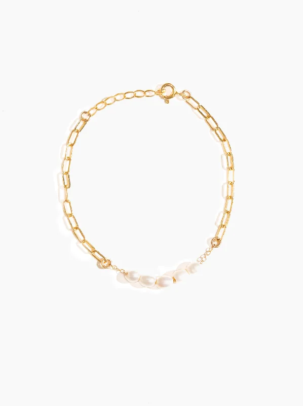 Best bangle bracelets with hand-crafted details for a unique and artisanal touch-Organic Pearl Essential Bracelet