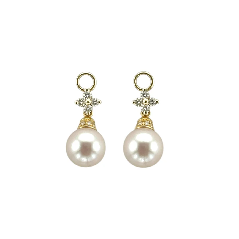 Best necklaces and pendants with cubic zirconia for a budget-friendly dazzling effect-Akoya Pearl Drop Charms