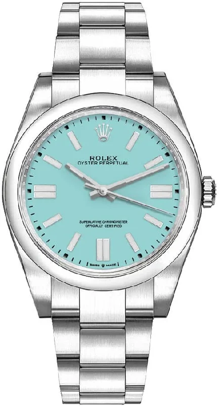 Best necklaces and pendants with glowing moonstone for an ethereal glow-Rolex Oyster Perpetual "Tiffany"