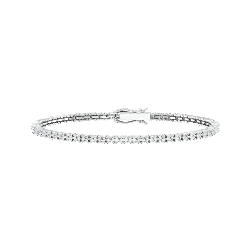 Best bangle bracelets with smooth sterling silver for a polished, refined finish-Tennis bracelet