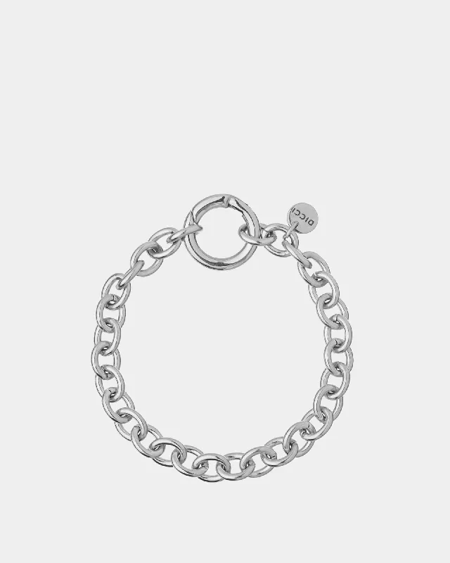 Best bangle bracelets with crystal accents for added sparkle and glamour-Ring Silver Bracelet