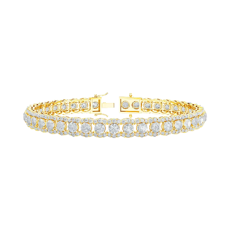 Best bangle bracelets with thin, delicate chains for an understated, sophisticated look-Tennis side rocks bracelet