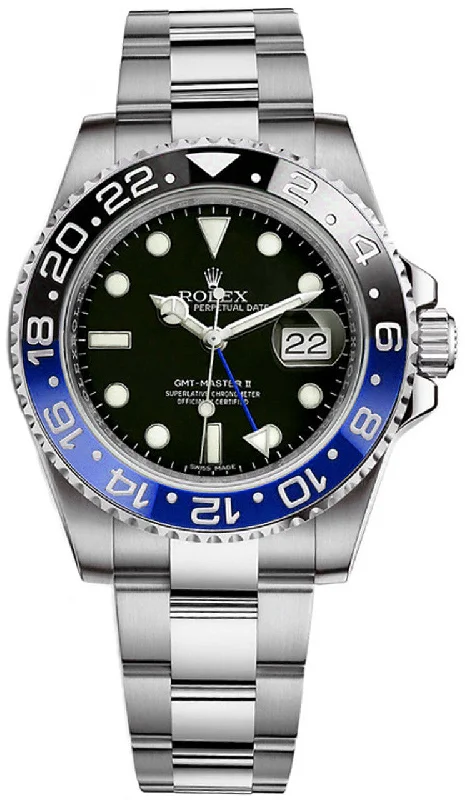 Necklaces and pendants with matching rings for a coordinated set of jewelry-Rolex GMT Master II Batman