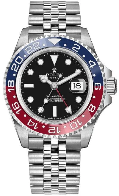 Necklaces and pendants with enamel accents for a colorful, eye-catching appearance-Rolex GMT Master II "Pepsi"