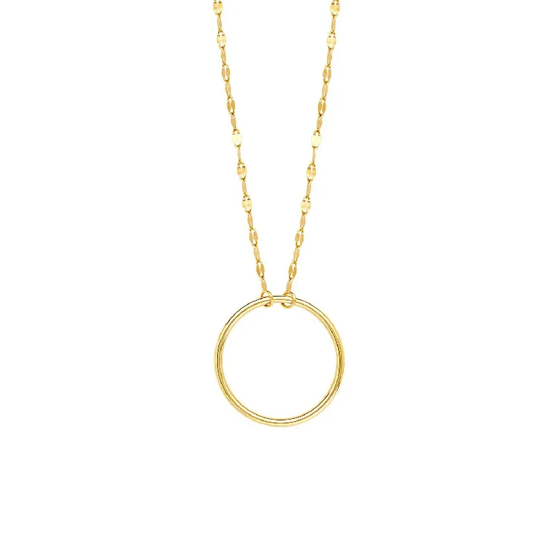 Necklaces and pendants with personalized charms for a custom piece of jewelry-Sabel Everyday Collection 14K Yellow Gold Circle Pendant Necklace