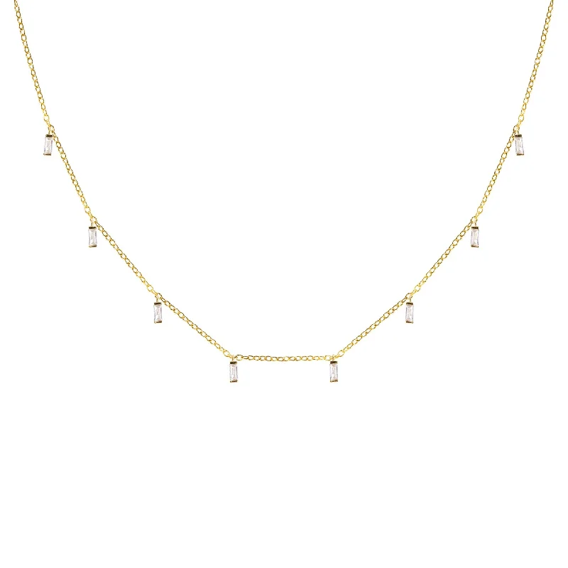 Beautiful necklaces and pendants with gemstone teardrops for an elegant effect-Sia Gold Necklace