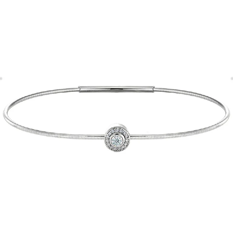 Vintage-inspired bangle bracelets with etched detailing for a timeless, antique look-Birth Gems Diamond Bangle