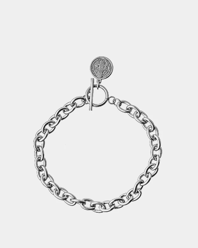 Best bangle bracelets with unique stone inlays for a one-of-a-kind accessory-St. Benedict's Link Bracelet