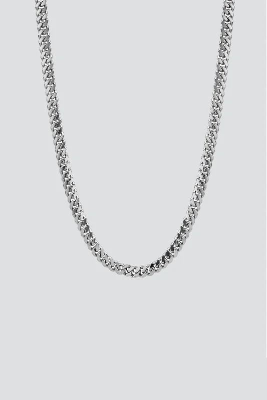 Best necklaces and pendants with matching earrings for a coordinated, elegant look-Sterling Silver 6.5mm Cuban Chain Necklace