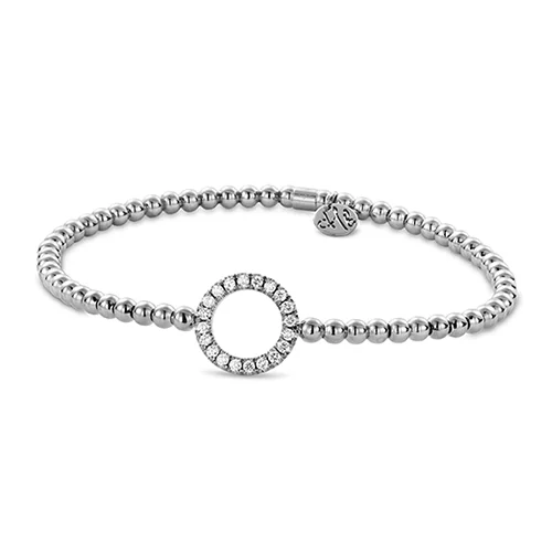 Elegant bangle bracelets with diamonds for a luxurious and sparkling accessory-0.28ctw, 18K White Gold Tresore Stretch Bracelet