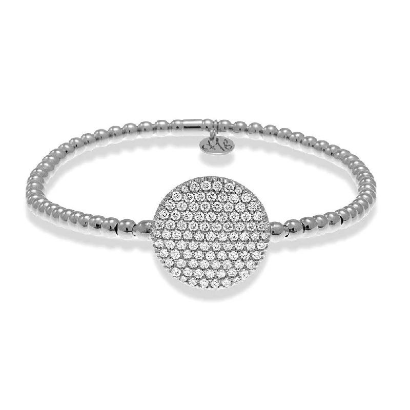 Best bangle bracelets with adjustable sizes for a comfortable and perfect fit-1.25ctw, 18K White Gold Tresore Stretch Bracelet