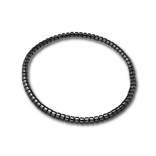 Best silver bangle bracelets with intricate detailing for a timeless and sophisticated style-Ruthenium Tresore Stretch Bracelet