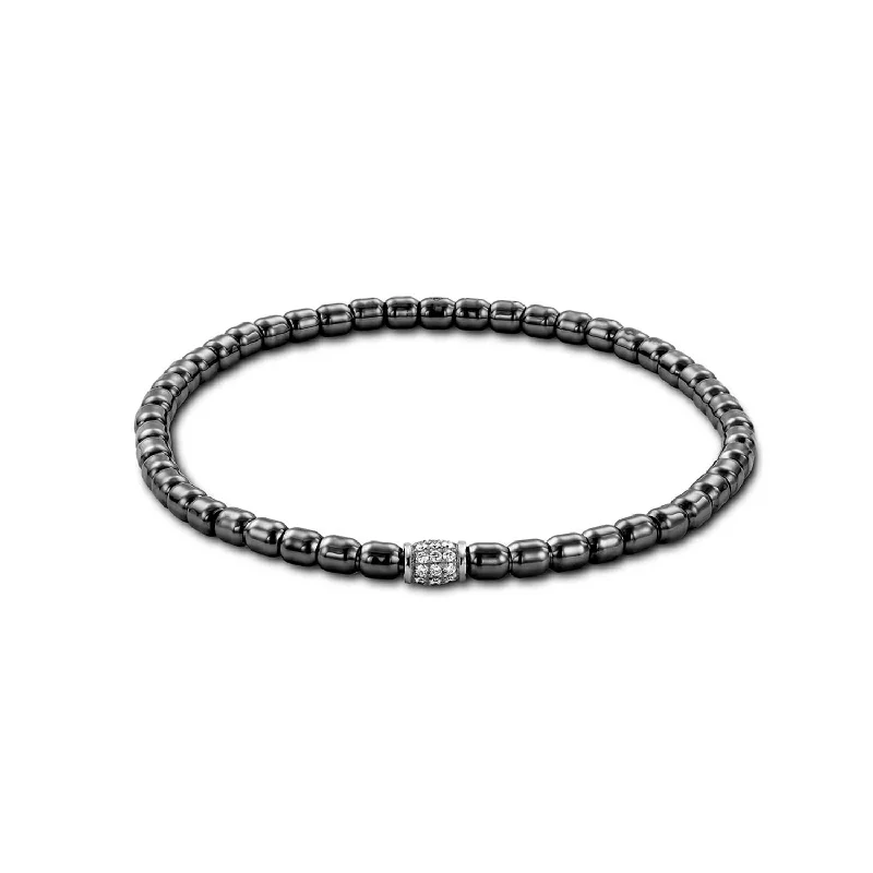 Best bangle bracelets with infinity symbols for a timeless and meaningful design-0.16ctw, 18K Black Gold Tresore Stretch Bracelet