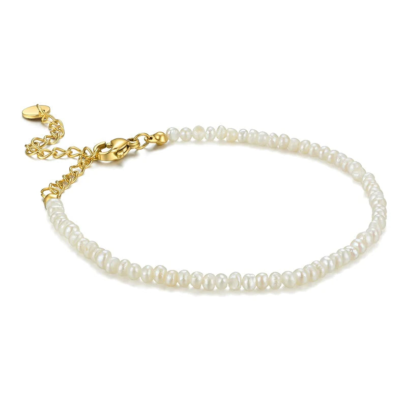 Bangle bracelets with open-ended designs for a modern and adjustable fit-Dainty Pearl Bracelet