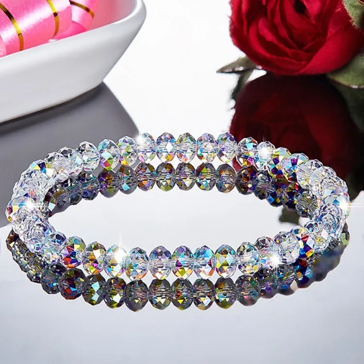 Best bangle bracelets with heart-shaped charms for a romantic and sweet touch-Wholesale Simple Fashion Crystal Bracelet