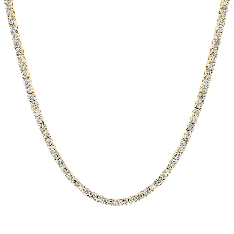 Best necklaces and pendants with minimalist pendants for a sleek, understated look-6.25 Yellow Gold Tennis Necklace